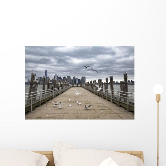 Lower Manhattan Skyline Liberty Wall Decal