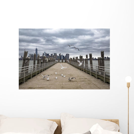 Lower Manhattan Skyline Liberty Wall Decal