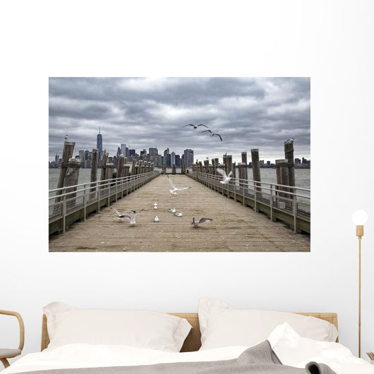 Lower Manhattan Skyline Liberty Wall Decal
