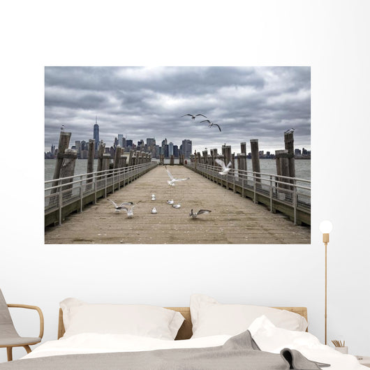 Lower Manhattan Skyline Liberty Wall Decal