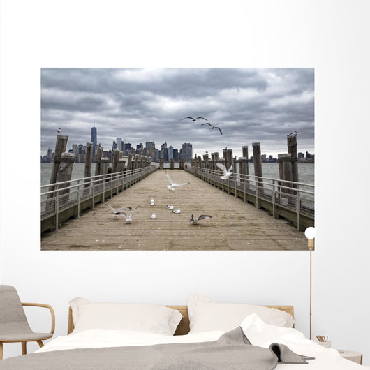 Lower Manhattan Skyline Liberty Wall Decal