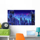 Retro Futuristic Skyscraper City Wall Decal Design 2