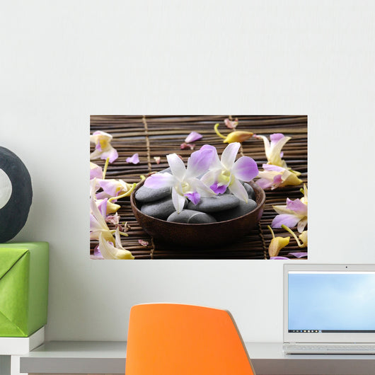 Bowl Orchid with Spa Wall Decal