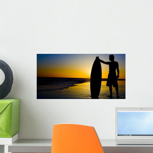 Surfing Silhouette Wall Decal