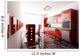 Modern Kitchen 3D Render Wall Decal