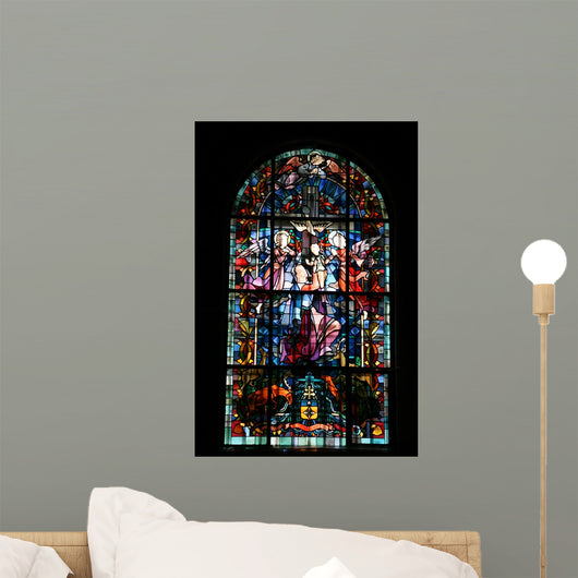 Ornate Stained Glass Window Wall Decal