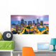 Aerial Charlotte NC Evening Skyline Wall Decal