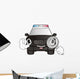 Police Car Cartoon Wall Decal