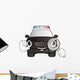 Police Car Cartoon Wall Decal