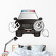 Police Car Cartoon Wall Decal