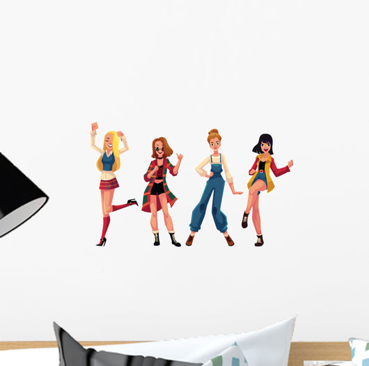 90s Girls Dancing Wall Stickers Wall Decal