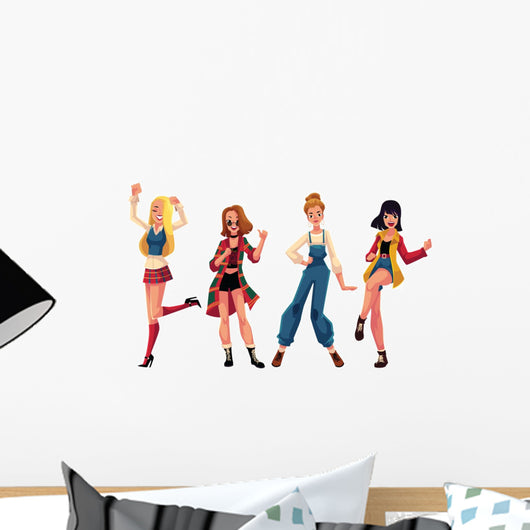 90s Girls Dancing Wall Stickers Wall Decal