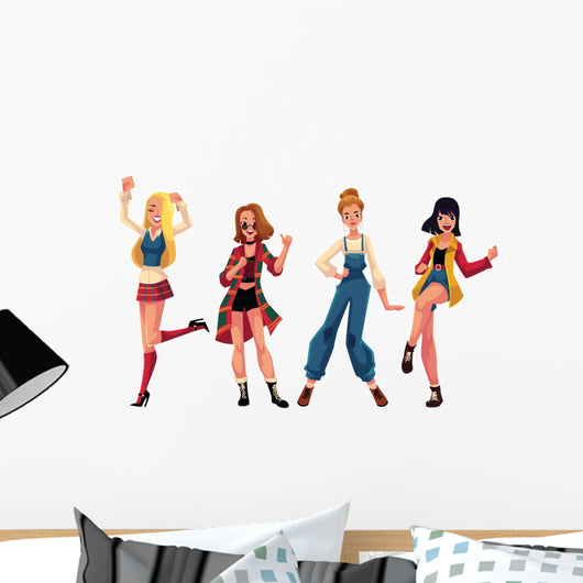 90s Girls Dancing Wall Stickers Wall Decal