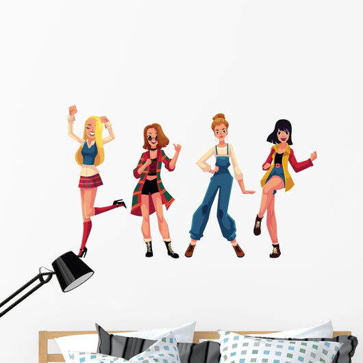 90s Girls Dancing Wall Stickers Wall Decal