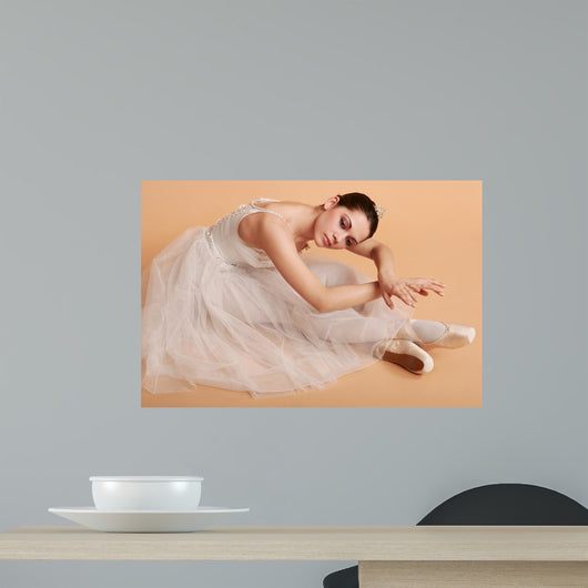 Young Ballerina Ballet Pose Wall Decal Design 1