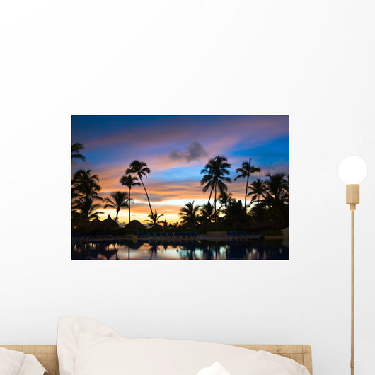 Caribbean Dream Vacation Palms Wall Decal
