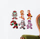 Six Robot Kids Wall Decal Sticker Set