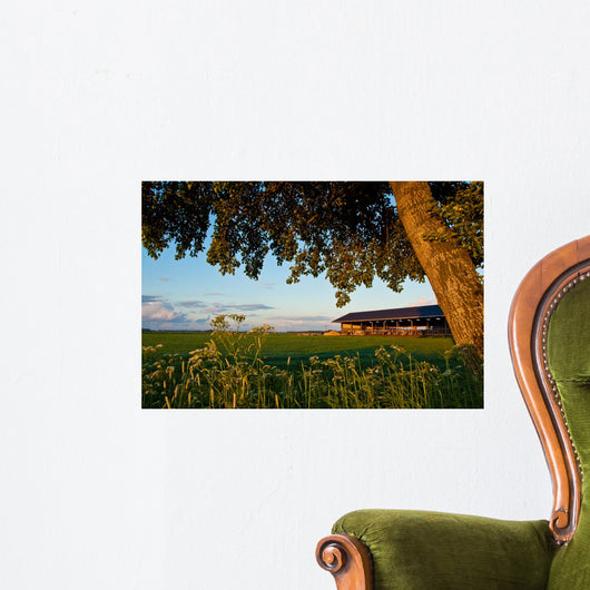 Countryside with Cow Stable Wall Decal
