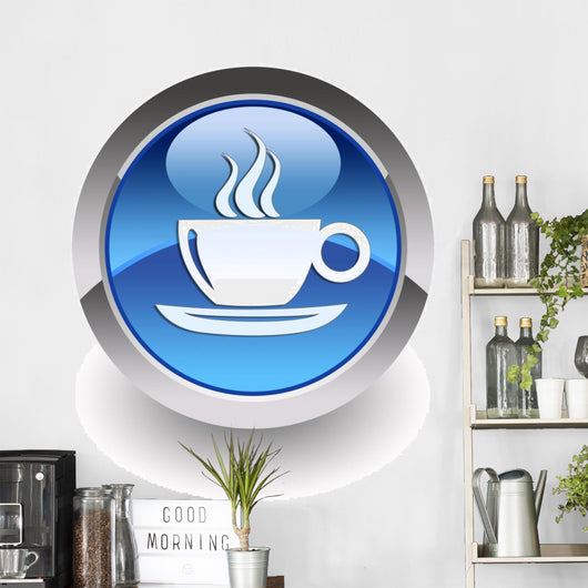 Coffee Break Glossy Icon Wall Decal