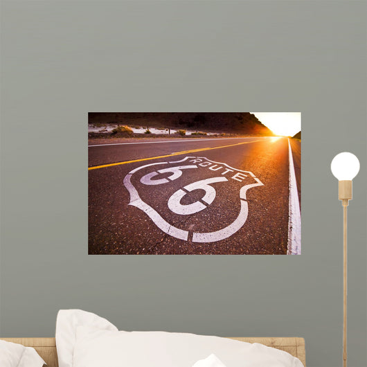 Route 66 Sunset Wall Decal