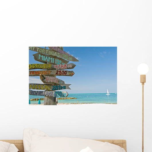 Signpost Beach Key West Wall Decal