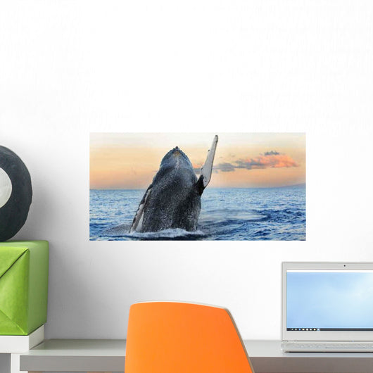 Breaching Humpback Wall Decal