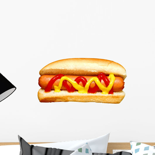 Hot Dog with Ketchup Wall Decal