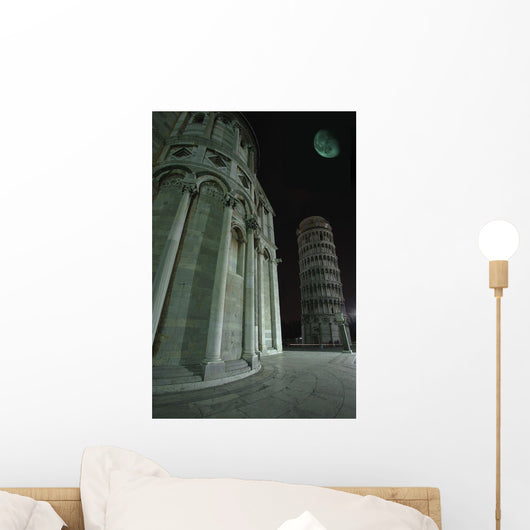 Ethereal Moonlight Scene Of Duomo Santa Maria Assunta Wall Mural