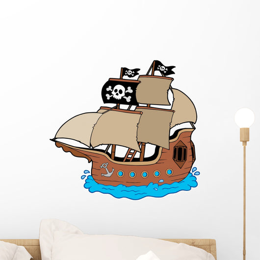 Pirate Ship Wall Decal Design 2