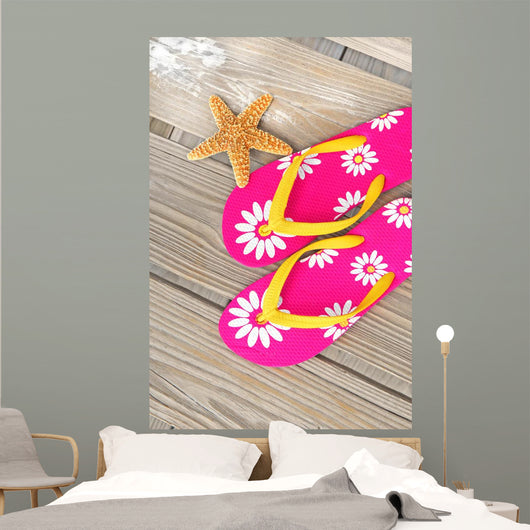 Flip Flops and Starfish Wall Decal