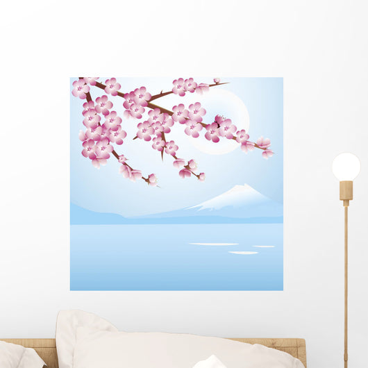 Cherry Blossom Blue Sky Wall Decal