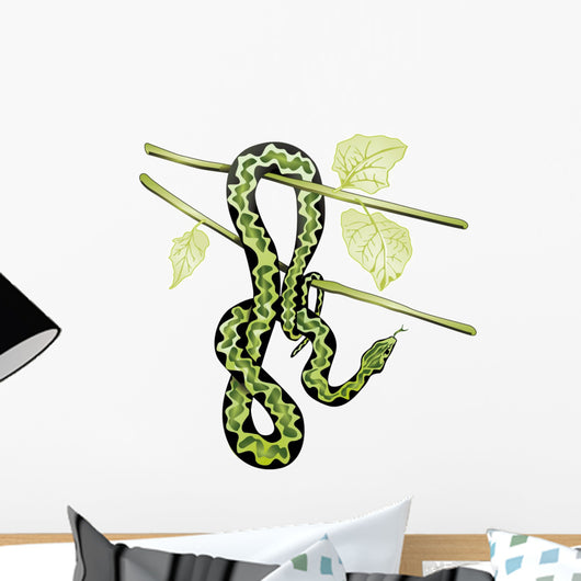 Hanging Jungle Snake Wall Decal