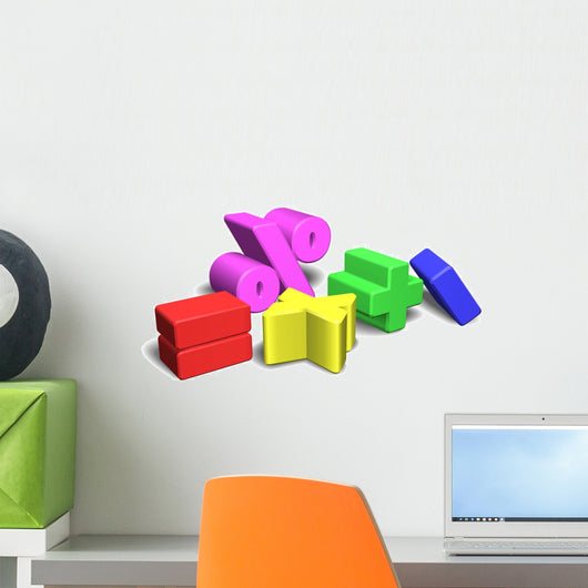 3D Math Symbols or Wall Decal