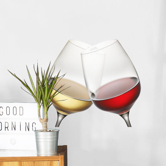 Red and White Wall Decal