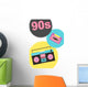 90s Poster with Boombox Wall Decal