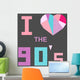 I Love 90s Poster Wall Decal
