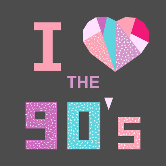 I Love 90s Poster Wall Decal