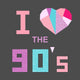 I Love 90s Poster Wall Decal