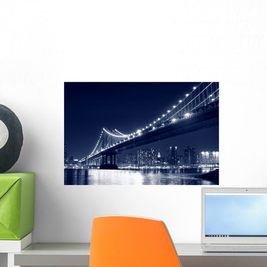 Manhattan Bridge and Manhattan Wall Decal
