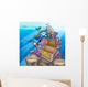 Pirate Octopus with Chest Wall Decal Design 1