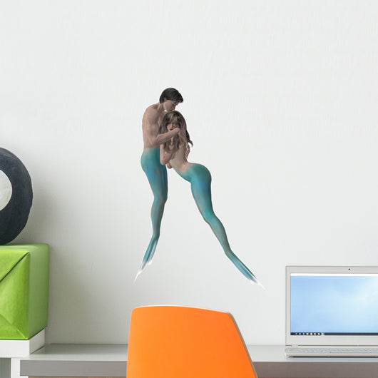 Mermaid Couple Wall Decal Design 2