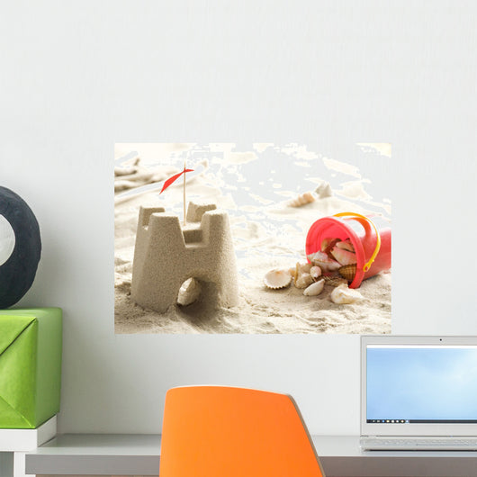 Sand Castle Beach Wall Decal Design 3