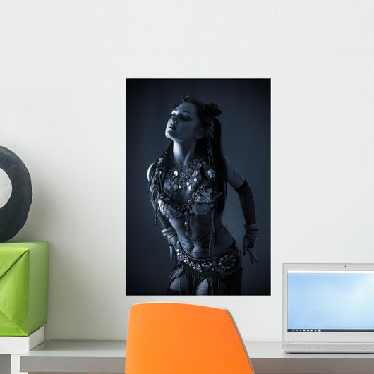 Female Pin-up Tribal Dancer Wall Decal
