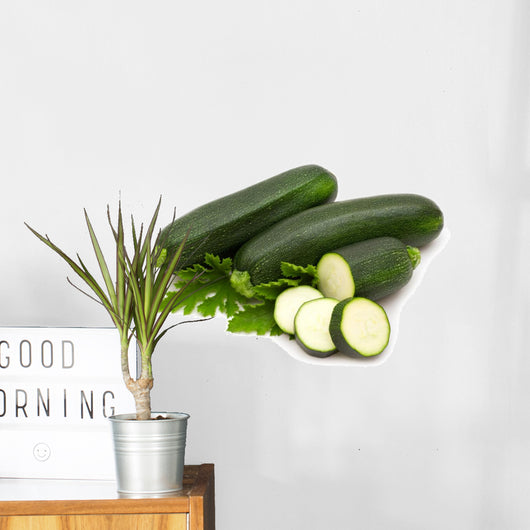 slice fresh bio marrow on white background Wall Decal