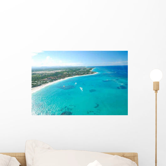 Caribbean Beach Aerial Wall Decal