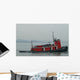 Red Tugboat Wall Decal