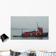Red Tugboat Wall Decal
