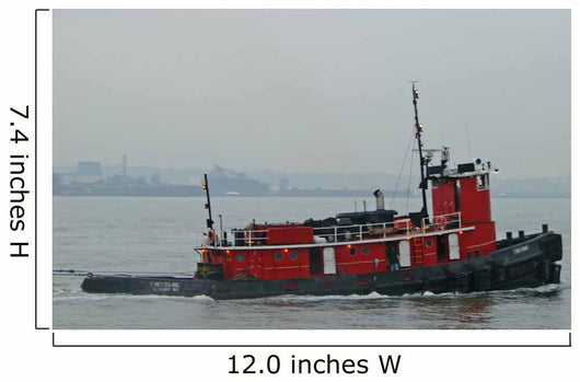 Red Tugboat Wall Decal