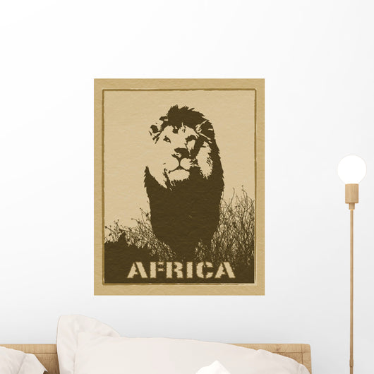 Africa Image with Lion Wall Decal