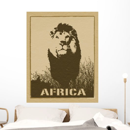 Africa Image with Lion Wall Decal